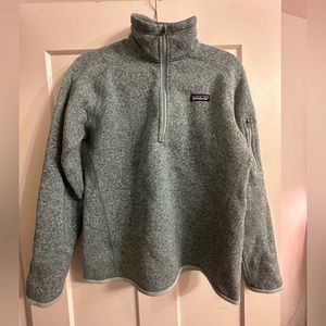 Patagonia quarter zip - blue/grey heathered size M